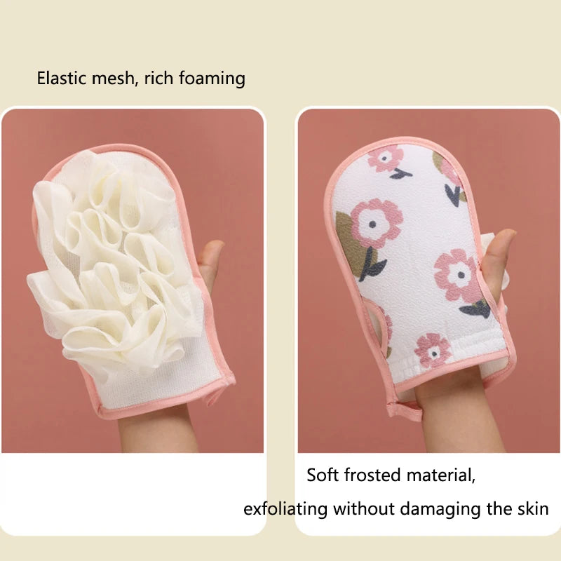 Double-Sided Shower Mesh Sponge | Exfoliating Bath Scrubber Bath Scrubber Sponge QXL