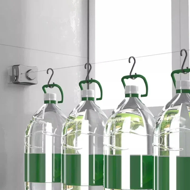 Dreamburgh 5.1m Retractable Clothesline | Wall-Mounted Laundry Retractable Clothesline QXL