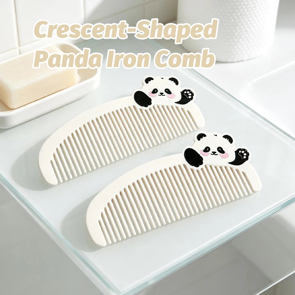 Mini Panda Crescent Wide-Tooth Pocket Comb | Travel Hair Comb Pocket Hair Comb QXL