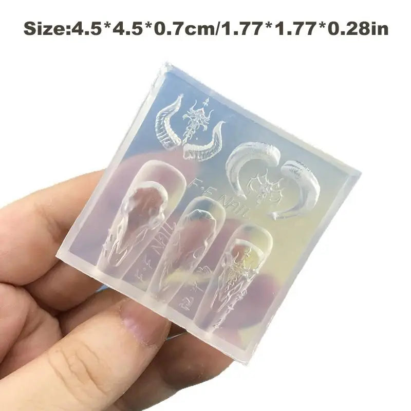 3D Goat Horn Silicone Nail Art Mold | DIY Nail Charms Nail Art Mold QXL