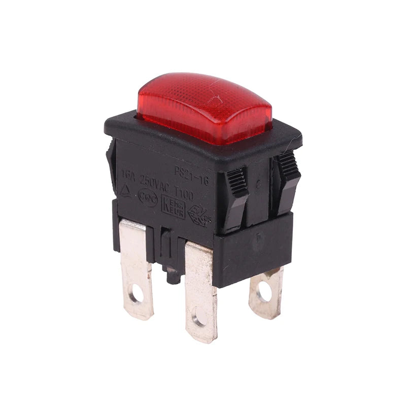 16A PS21-16 ON/OFF Self-Lock Rocker Switch 250V Push Button Rocker Switch QXL one size