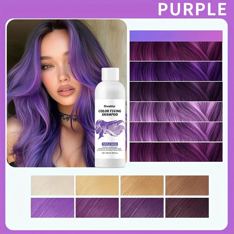 Semi-Permanent Hair Color Shampoo | Vibrant Shine & Moisture Hair Color Shampoo QXL