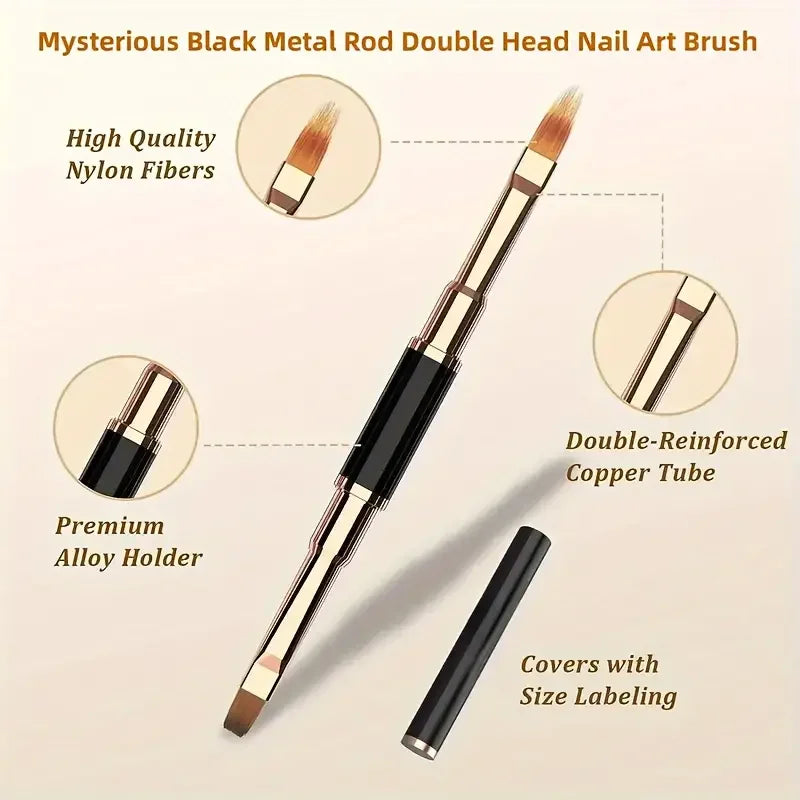 5-Pc Double-Ended Nail Art Brush Set | Liner & Detail Nail Art Brush Set QXL