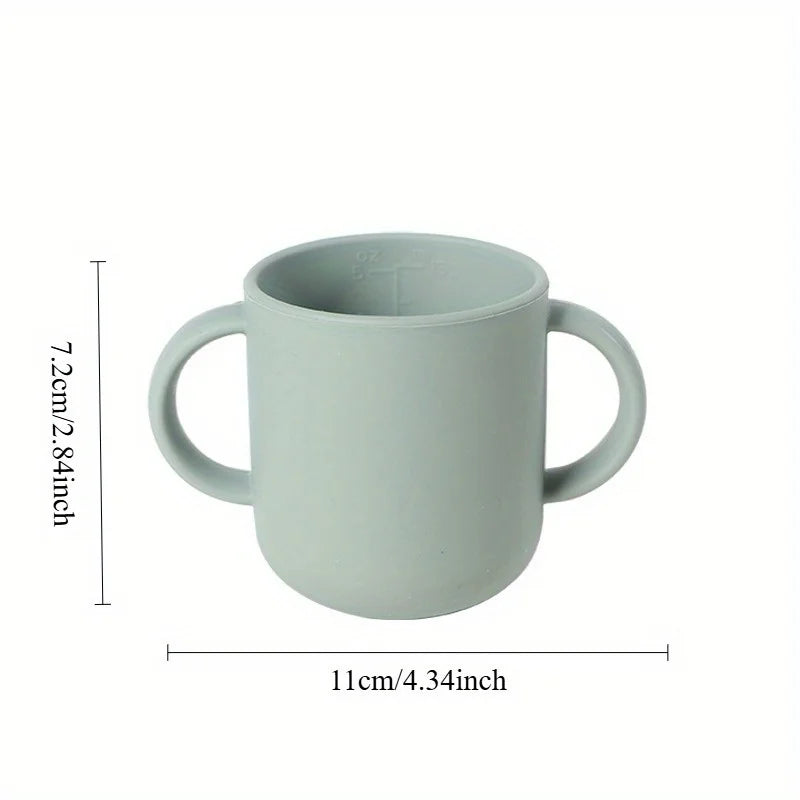 BPA-Free Silicone Kids Cup with Two Handles | Animal Embossed Toddler Silicone Cup QXL