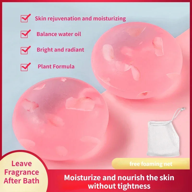 Niacinamide Cherry Blossom Handmade Soap | Oil Control Bar Handmade Bar Soap QXL