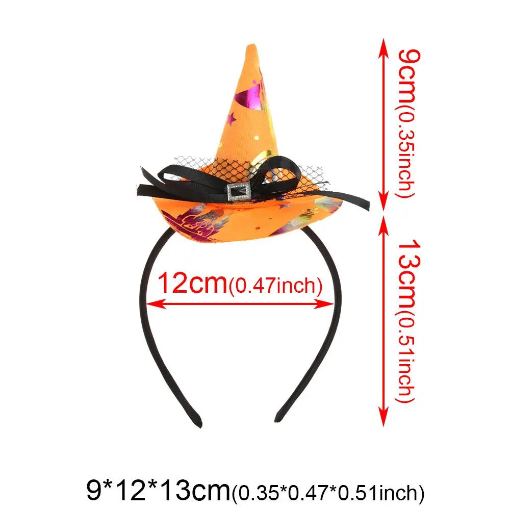 Halloween Headband | Skull Pumpkin Witch Hat Party Hairband Halloween Costume Headband QXL