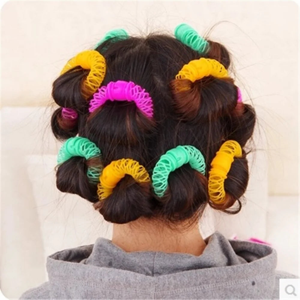 No-Heat Hair Rollers | Bendy Spiral Curl DIY Styling Kit Heatless Hair Rollers QXL