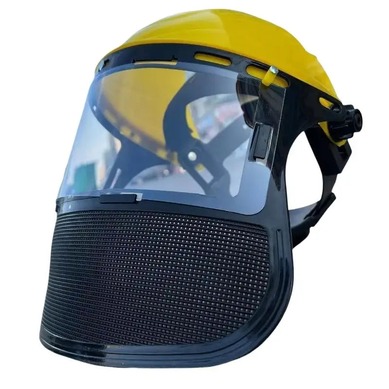 Safety Helmet Full Face Mesh Shield | Garden & Chainsaw Use Safety Helmet QXL