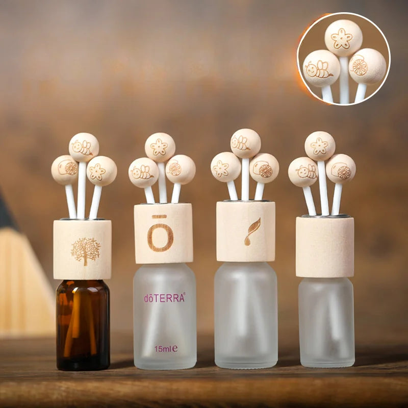 Wood Ball Lid for Essential Oil Bottle | Reed Diffuser Cap Reed Diffuser Lid QXL