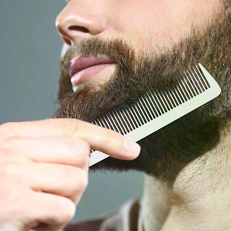 Stainless Steel Anti-Static Barber Comb | Salon Styling Barber Styling Comb QXL