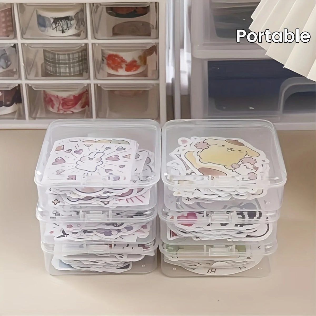8-Pack Clear Stackable Storage Boxes | Plastic Organizer Plastic Storage Boxes QXL
