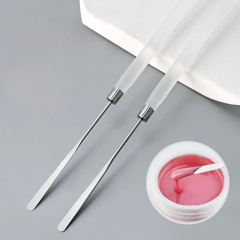 Stainless Steel Nail Art Stirring Rod & Mixing Spatula Tool Nail Art Spatula QXL