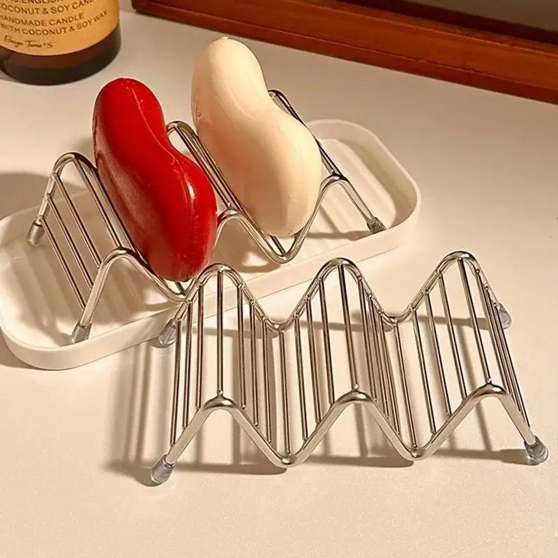 Stainless Steel Soap Rack & Drainage Tray | Bathroom Organizer Soap Rack & Tray QXL