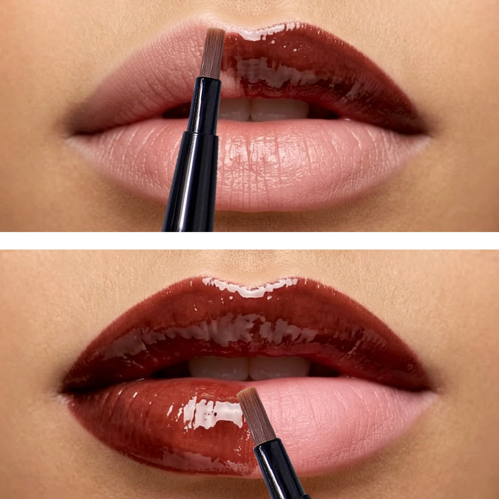 2-Pack Retractable Lip Brush | Travel Lip Liner Applicator Lip Makeup Brush QXL