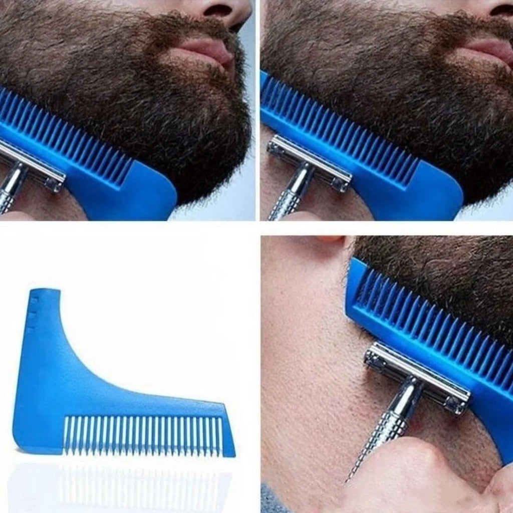 Men's Beard Comb & Styling Template Ruler | ABS Grooming Tool Beard Styling Comb QXL