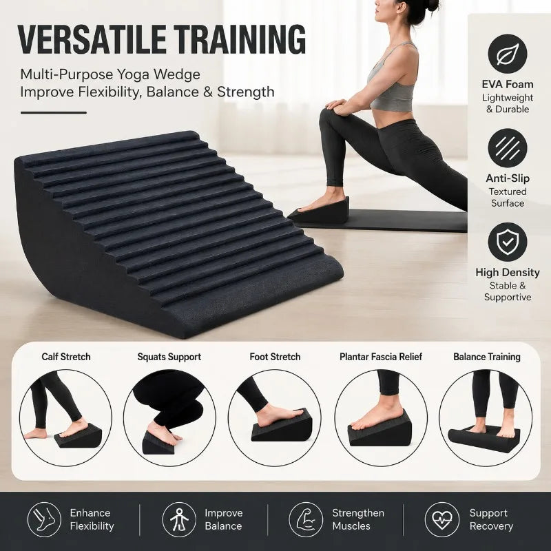 EVA Yoga Wedge Board | Non-Slip Calf & Ankle Stretcher Yoga Wedge Board QXL