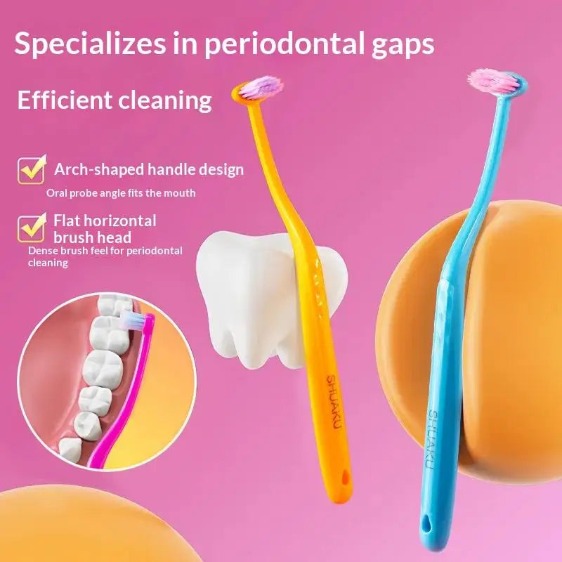 Single-Tuft Toothbrush with Suction Cup | Soft Bristles 1-3 Pack Manual Toothbrush QXL