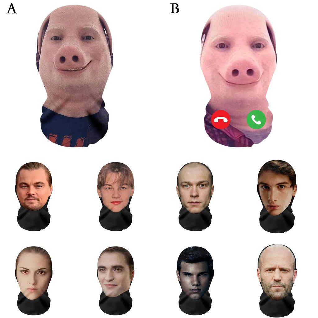 3D Printed Novelty Head Cover Mask | Cosplay & Party Prop Costume Mask QXL