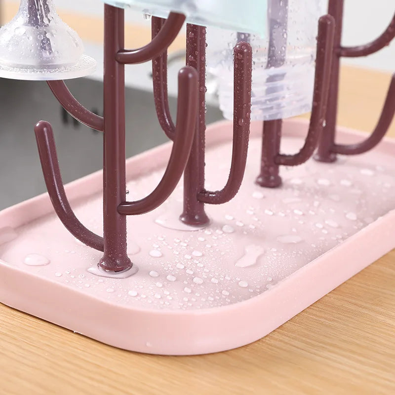 Baby Bottle Drying Rack & Drainer | Nipple & Cup Holder Bottle Drying Rack QXL