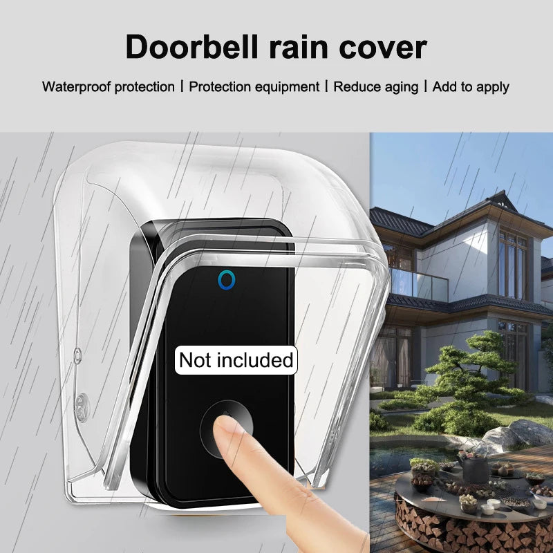 Transparent Doorbell Rain Cover | Outdoor Waterproof Box Doorbell Rain Cover QXL
