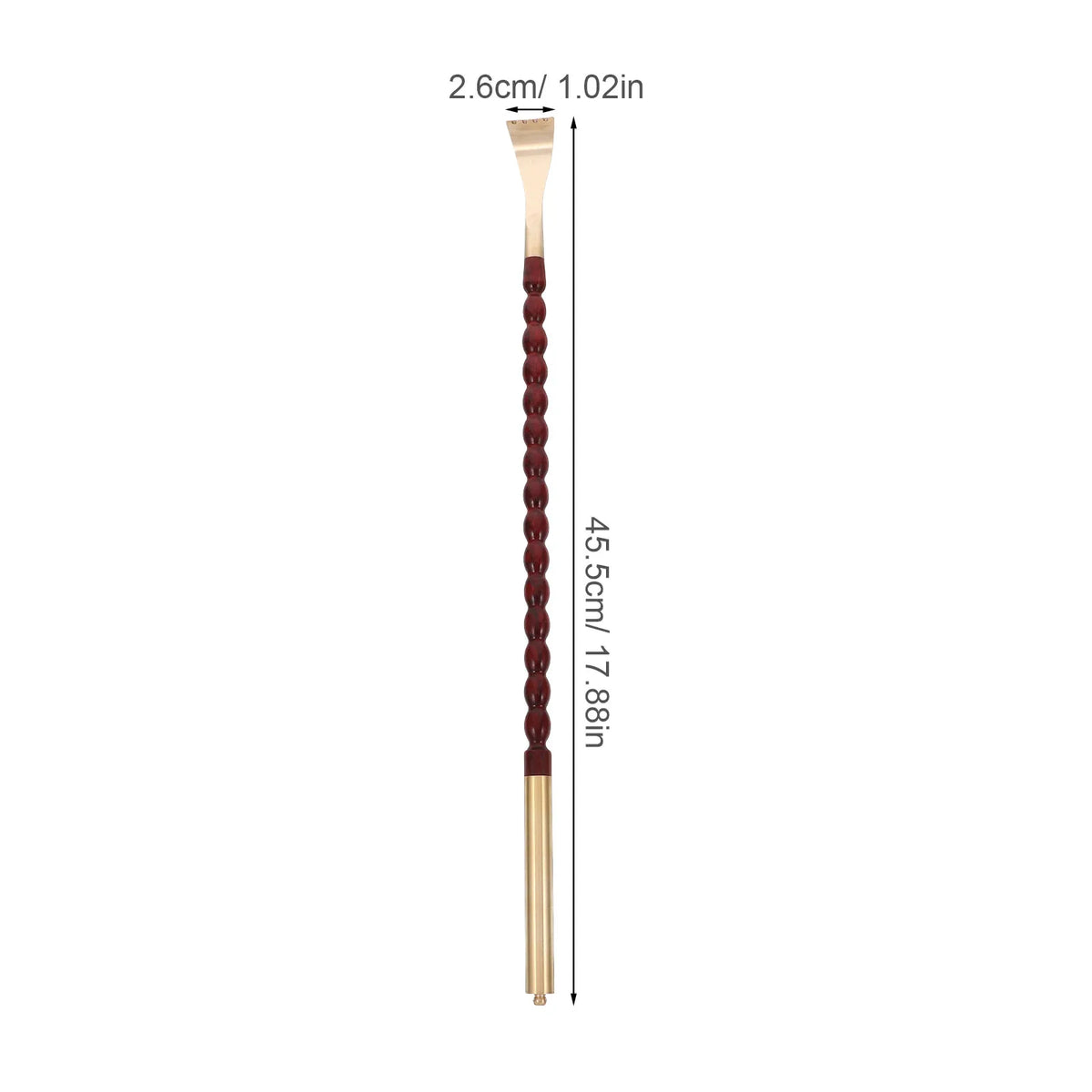 Wooden Brass Bead Back Scratcher | Long Handle Massage Tool Back Scratcher Massager QXL