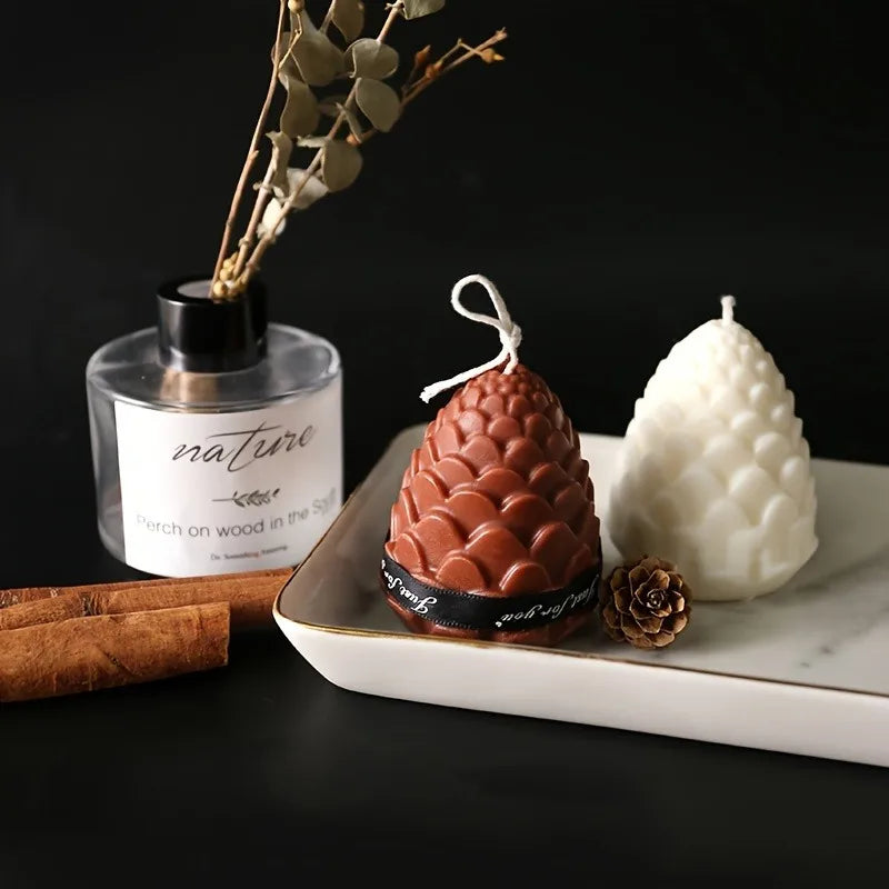 Silicone Pine Cone Candle Mold | DIY Single Cavity Craft Silicone Candle Mold QXL