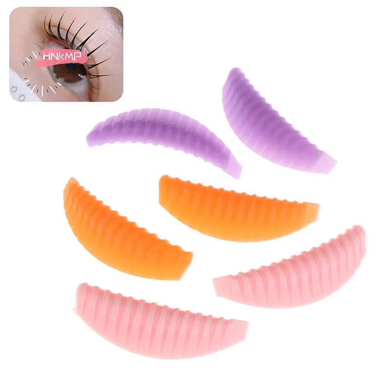 4-Pair Reusable Silicone Eyelash Lifting Pads for 3D Lash Curl Lash Lifting Pads QXL