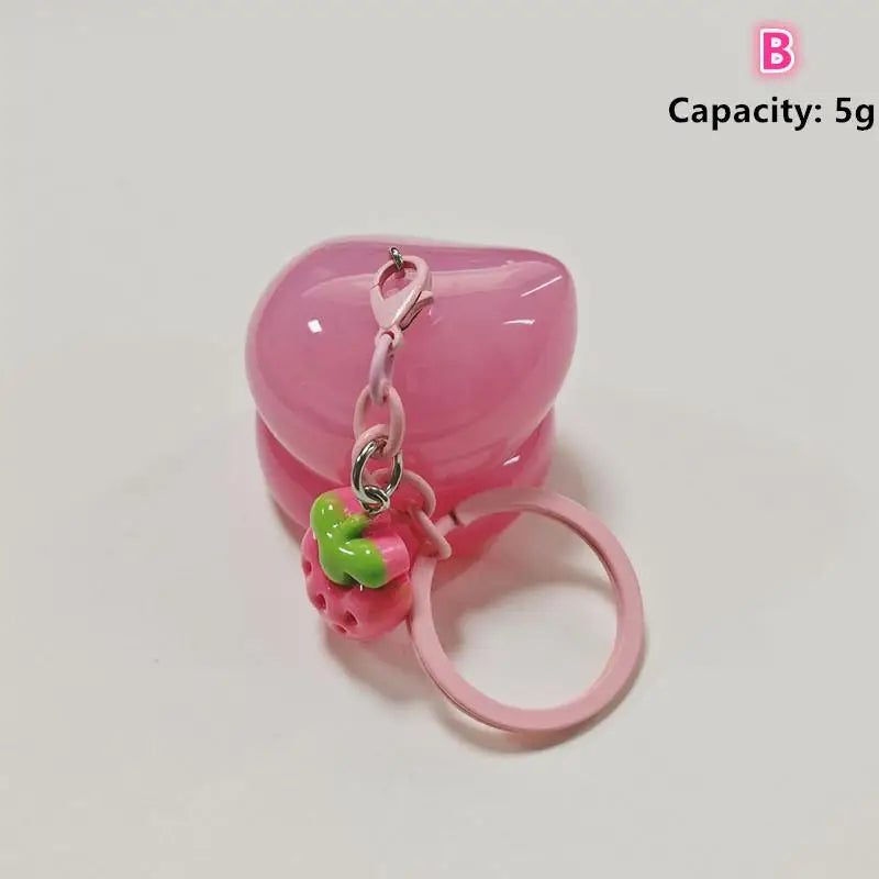 5g Mini Empty Lip Balm Jar with Keychain | DIY Lip Mask Lip Balm Container QXL B
