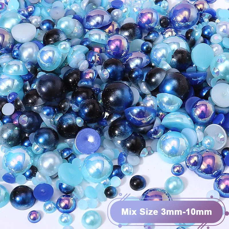 50-Pc Kawaii Resin Nail Charms | 3D Candy Color Nail Art Set