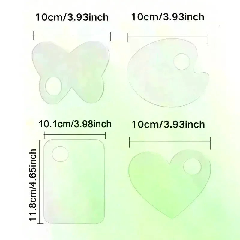 2-Pack Clear Acrylic Makeup Mixing Palette | Foundation Blender Makeup Mixing Palette QXL