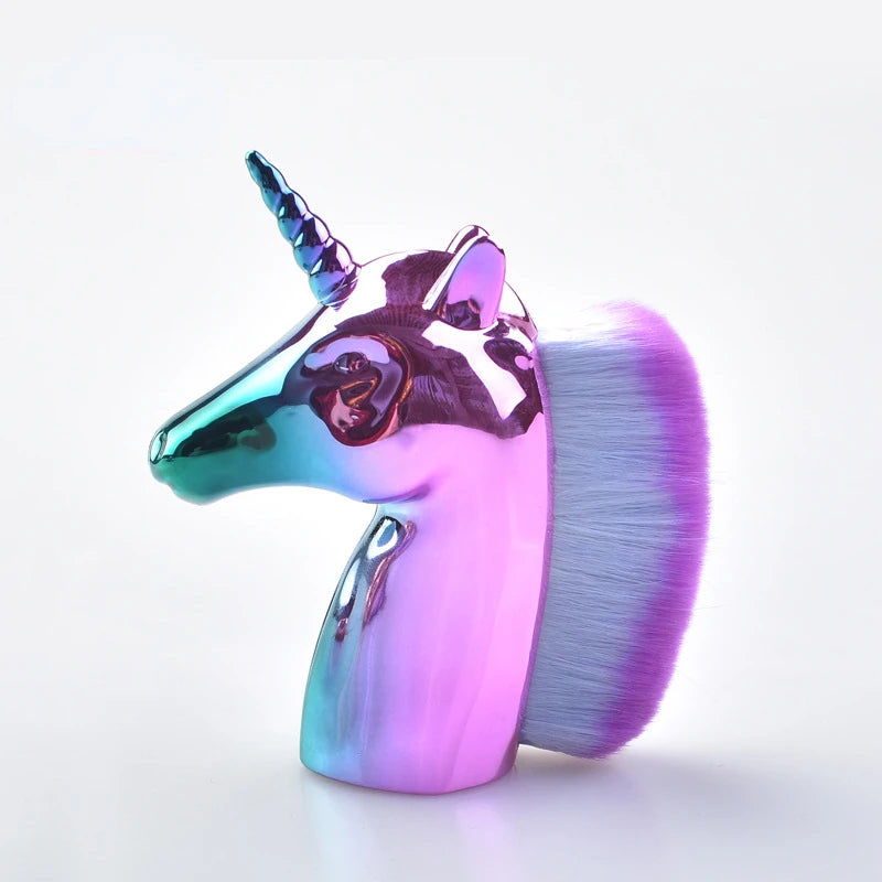 Unicorn Powder Blush Brush | Gradient Rainbow Makeup Tool Makeup Blush Brush QXL F7 Purple