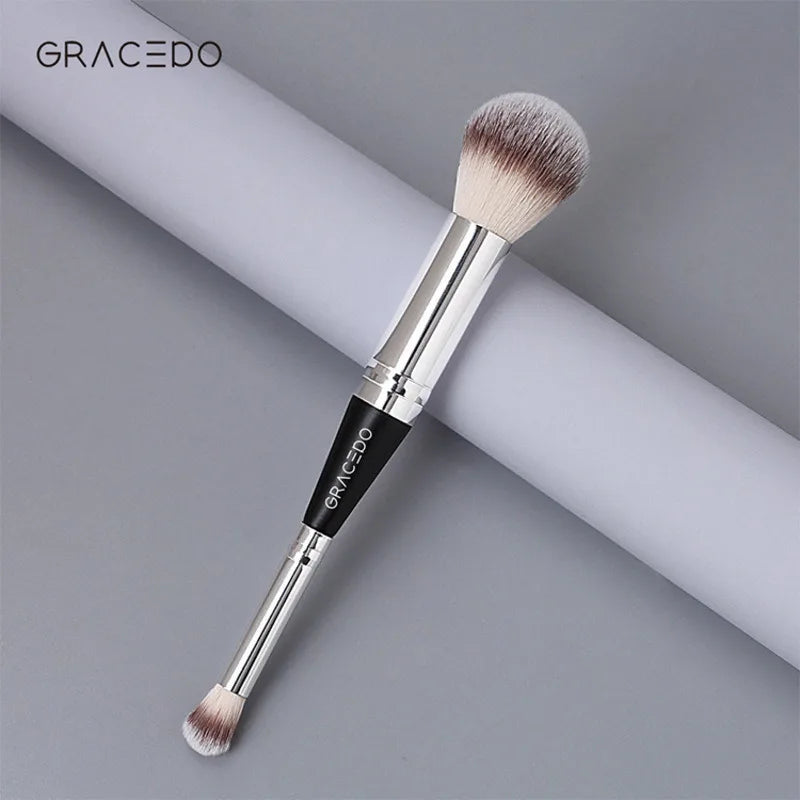 Double-Ended Makeup Brush | Eyeshadow, Foundation & Blush Makeup Brush QXL