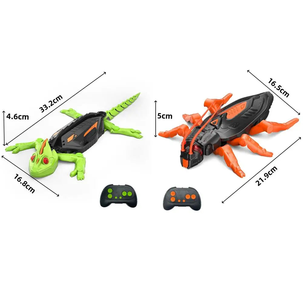 RC Wall Climbing Gecko Robot Toy | LED Eyes & 8m Remote RC Robot Toy QXL