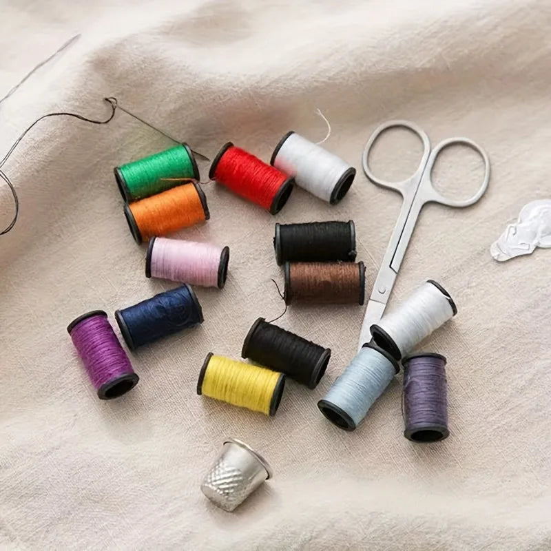 10-Piece Portable Travel Sewing Kit | Scissors, Thread & Needles Travel Sewing Kit QXL