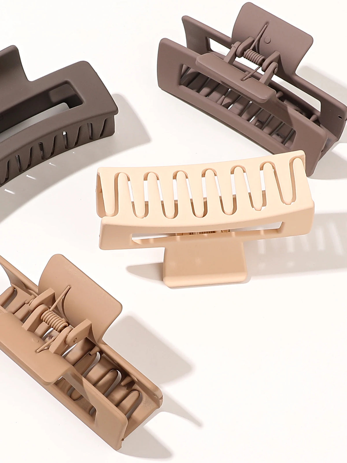 Big Square Matte Hair Claw Clips 3.4" | Strong Non-Slip Hold Hair Claw Clips QXL