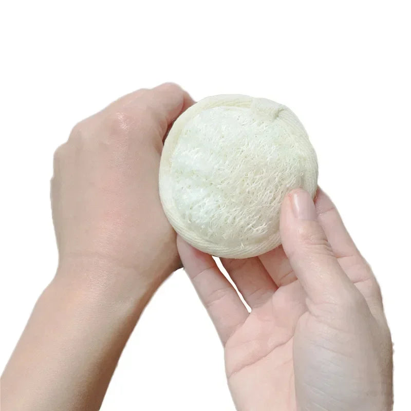 Natural Loofah Bath Scrubber | Exfoliating Body & Face Brush Loofah Bath Scrubber QXL
