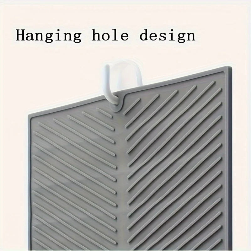 Large Silicone Dish Drying Mat | Folding Drainer & Heat Pad Dish Drying Mat QXL