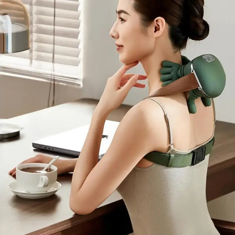 Electric Bionic Neck & Shoulder Massager | Red Light Heating Neck Shoulder Massager QXL