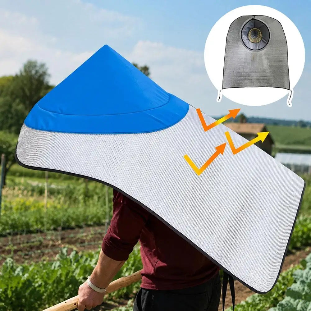 Wide Brim Sun Hat with Neck Cover | UV Farm Garden Cape Sun Protection Hat QXL