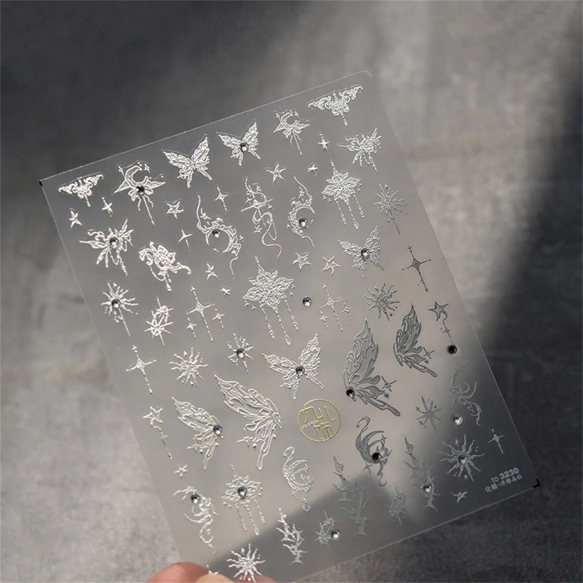 5D Glitter Hollow Butterfly Nail Art Sticker | Self-Adhesive Nail Art Sticker QXL