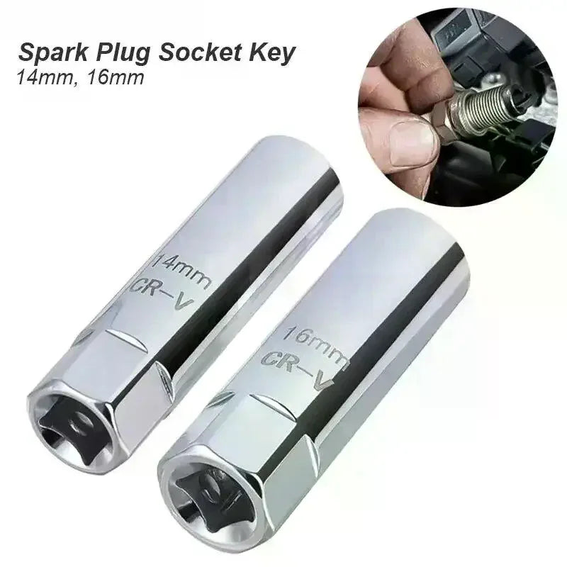 Magnetic Spark Plug Socket Wrench Adapter 14mm & 16mm Kit Spark Plug Socket Tool QXL