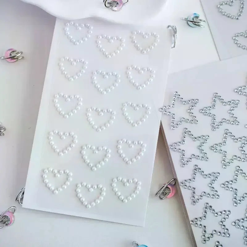 3D Rhinestone Stickers – Star & Heart DIY Jewel Craft Gems DIY Rhinestone Stickers QXL