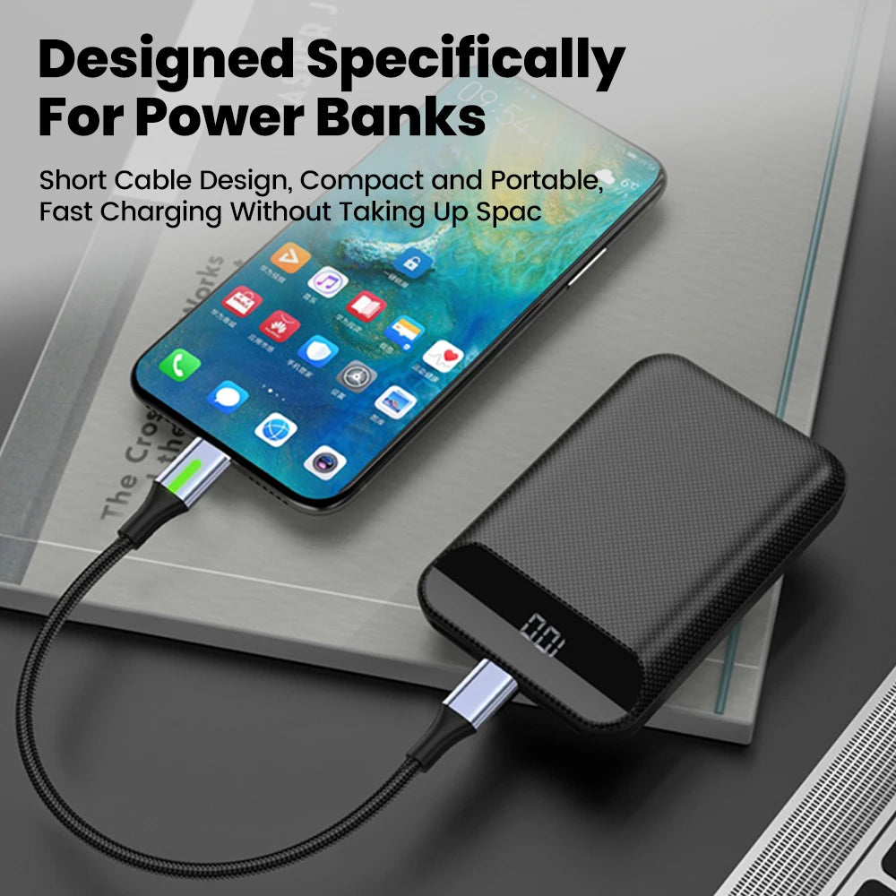 USB-A to USB-C 66W Fast Charging Cable – 0.25M & 0.5M USB-C Charging Cable QXL