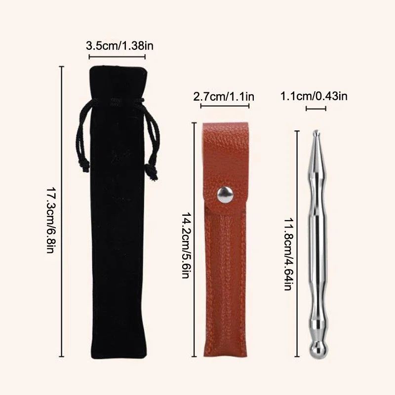 Stainless Steel Acupressure Wand | Reflexology Massage Tool Acupressure Massage Wand QXL