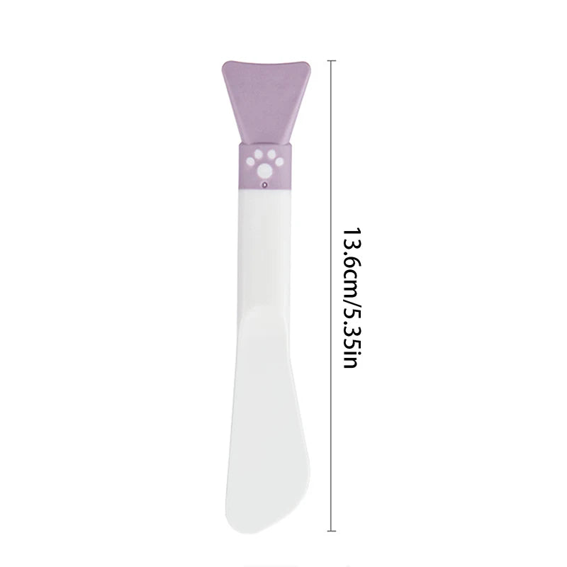 Double-Ended Silicone Face Mask Brush | Fan & Scraper Face Mask Brush QXL