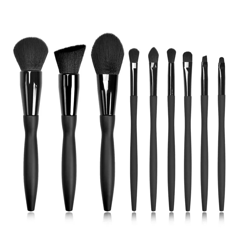 9-Piece Black Diamond Waist Makeup Brush Set for Beginners Makeup Brush Set QXL