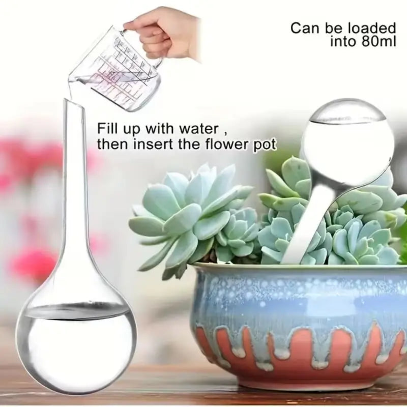5-Pack Self-Watering Globes | Plant Drip Irrigation Waterer Plant Watering Globe QXL
