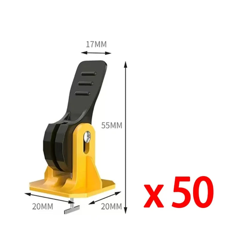 50-Pack Reusable Tile Leveling System Clips & Adjuster Kit Tile Leveling Kit QXL