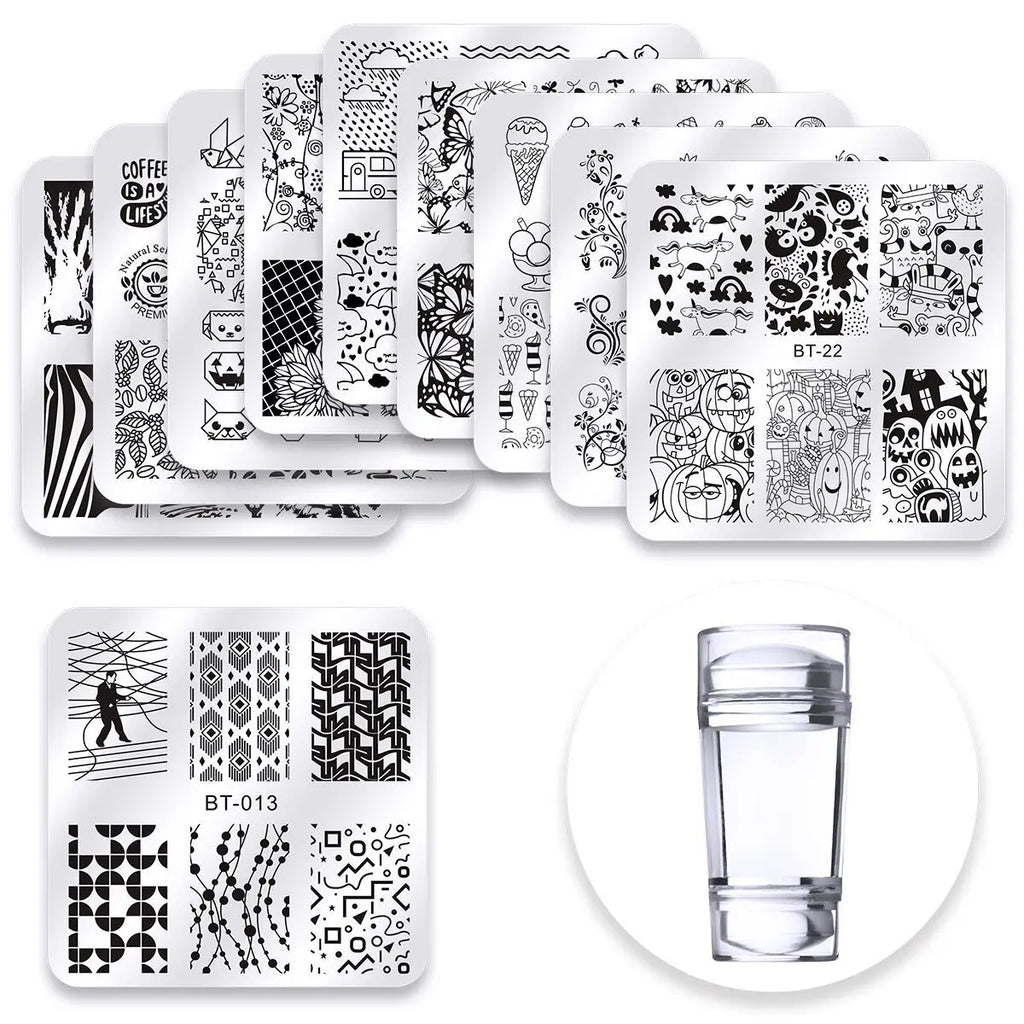 Nail Stamping Plates – Marble, Leaves & Animals Series Nail Stamping Plate QXL