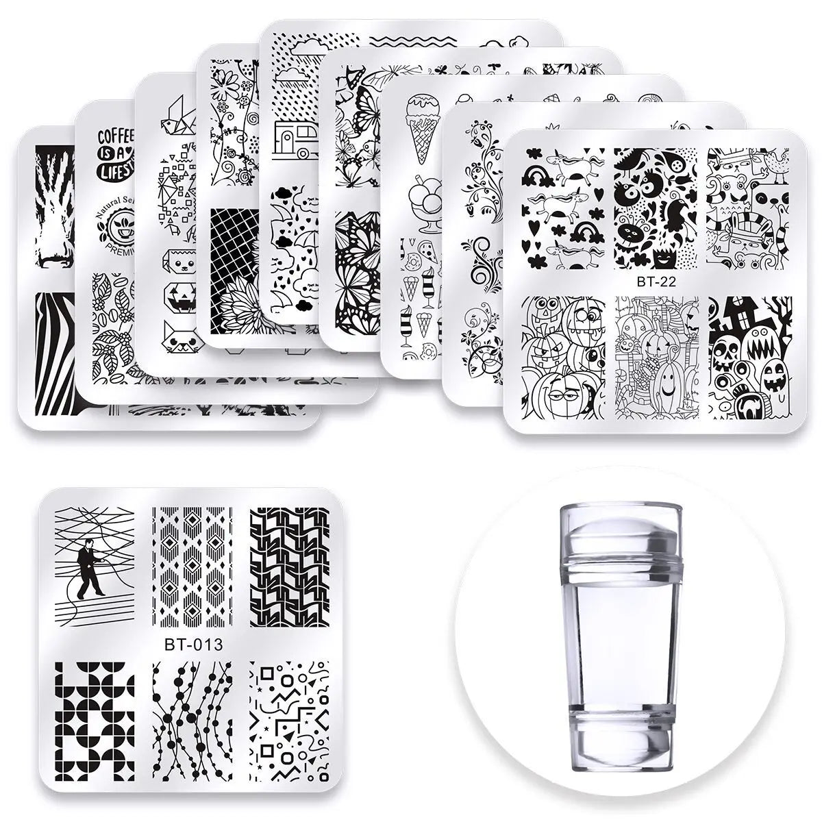Nail Stamping Plates – Marble, Leaves & Animals Series Nail Stamping Plate QXL